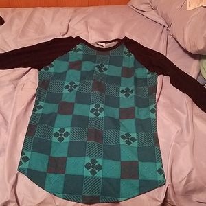 Long sleeve checkered shirt very long